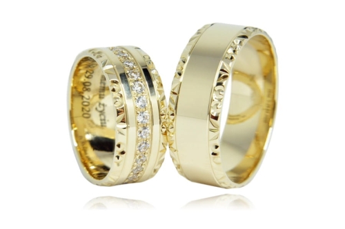Ekskluzywne obrączki ślubne 0,585 O-106