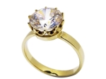 PIERŚCIONEK 'KORONA' CYRKONIA SWAROVSKI FI`10 mm