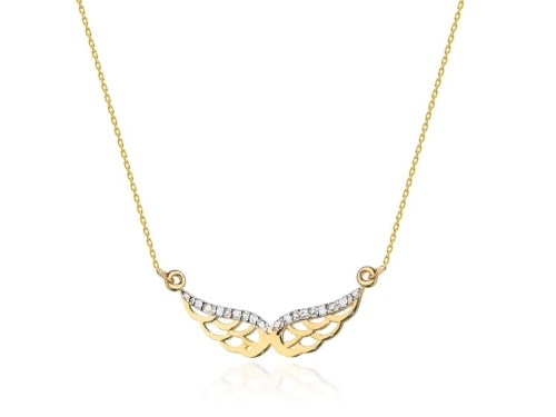 Złota celebrytka 0,585 C-1 brylanty 0,03 ct