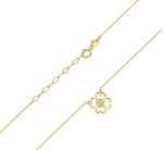 Złota celebrytka 0,585 C-8 brylanty 0,02 ct