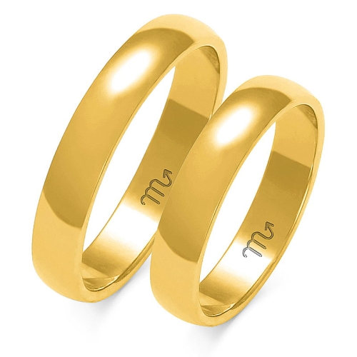 Złote obrączki ślubne A-102 klasyczne