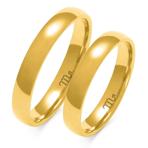 Złote obrączki ślubne A-105 klasyczne