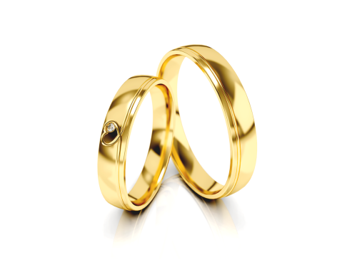 Złote obrączki ślubne nr 326 Serce Serduszko