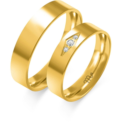 Złote obrączki ślubne C-112 klasyczne