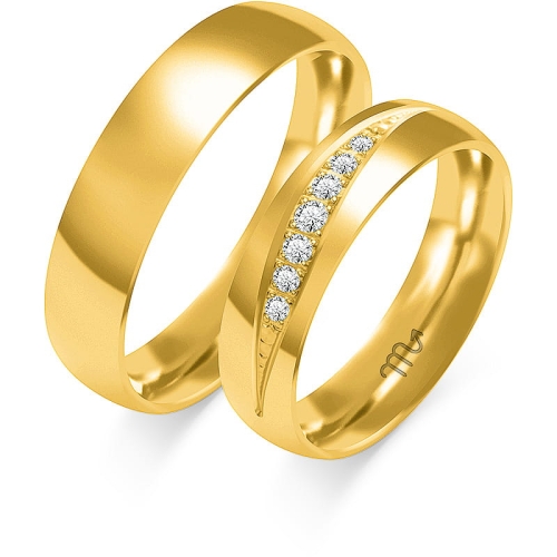 Złote obrączki ślubne C-118
