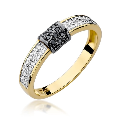 Złoty pierścionek W-297 brylant 0,14 ct