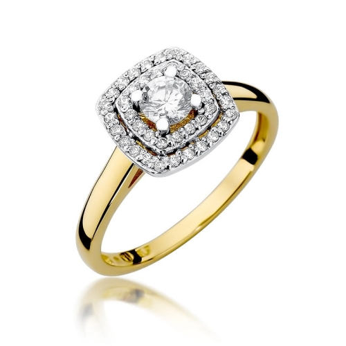Złoty pierścionek W-345 brylanty 0,50 ct