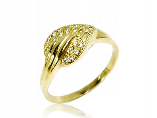 ZŁOTY PIERŚCIONEK Z CYRKONIAMI 585 P290